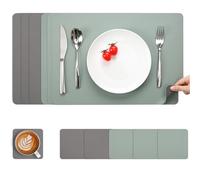 Myir JUN Tovagliette in Pelle e Sottobicchieri Set Tovagliette Colazione