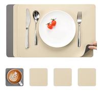 Myir JUN Tovagliette in Pelle e Sottobicchieri Set Tovagliette Colazione