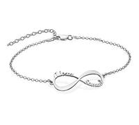 MYKA - Bracciale Infinity personalizzato per le donne - Bracciale per coppie con nomi - Regali in argento sterling per coppie - Gioielli d'amore