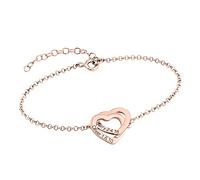 MYKA - Bracciale Personalizzato con Cuori Intrecciati Incisi in Argento 925 - Gioiello Custom con Nomi - Regalo per la Festa della Mamma