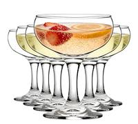 MYKAGS Set di 6 bicchieri da Martini, 150 ml, mini bicchieri da cocktail per Martini e cocktail colorati