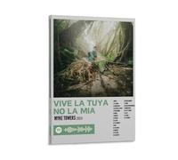 Myke Towers Vive La Tuya... No La Mía, moderna stampa artistica da parete su tela testurizzata per soggiorno, un sorprendente centrotavola per la tua decorazione di casa e ufficio, stile cornice, 40 x