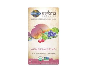 Mykind Organics Women's Multi 40+, multivitaminico per donne, 60 compresse a base di erbe