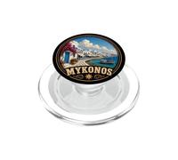 Mykonos Grecia Blu e Ocean o Sea Harbor Vacation Design PopSockets PopGrip per MagSafe
