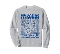 Mykonos Grecia Mar Mediterraneo Retro Ocean Sealife Felpa