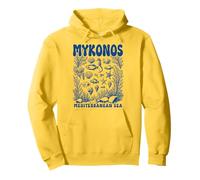 Mykonos Grecia Mar Mediterraneo Retro Ocean Sealife Felpa con Cappuccio