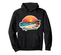 Mykonos Vibes Retro Tramonto Grecia Isola Grecia Sun Souvenir Felpa con Cappuccio