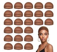 MYKURS Cuffia Marrone Scuro Sotto la Parrucca Donna, Copri Capelli per Sotto Parrucca, 24 Pezzi