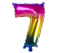 Mylar numero palla '7' (36cm), multicolore