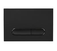 MYLAVABO Piastra di comando per WC adatta per Geberit Sigma Elemento a parete per cassetta di scarico Geberit Sigma UP300, UP320, UP700, UP720 (nero-cromo ovale, plastica)