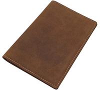 myledershop Cartellina porta badge in pelle di bufalo per libretto di auto, carte di identità gravi, patente d'arma, licenza di caccia, ecc., Senza motivo/cognac, taglia unica, Classico