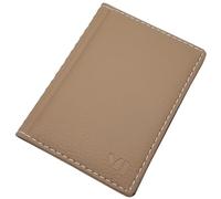 myledershop Porta documenti in ecopelle con 4 scomparti, Design 2, beige scuro, Einheitsgröße, Moderno