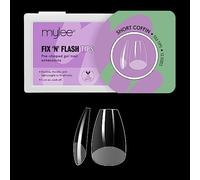 Mylee Fix & Flash Soft Gel Tips 12 Misure, 552pcs - Estensioni delle Unghie | Tips in Gel Morbido a Copertura Totale, Flessibili e Resistenti, Adatte a Tutti i Tipi di Unghie [Ballerina Corte]