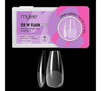 Mylee Fix & Flash Soft Gel Tips 12 Misure, 552pcs - Estensioni delle Unghie | Tips in Gel Morbido a Copertura Totale, Flessibili e Resistenti, Adatte a Tutti i Tipi di Unghie [Ballerina Lunghe]