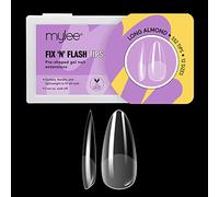 Mylee Fix & Flash Soft Gel Tips 12 Misure, 552pcs - Estensioni delle Unghie | Tips in Gel Morbido a Copertura Totale, Flessibili e Resistenti, Adatte a Tutti i Tipi di Unghie [Mandorla Lunghe]