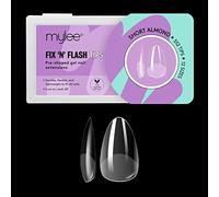 Mylee Fix & Flash Soft Gel Tips 12 Misure, 552pcs - Estensioni delle Unghie | Tips in Gel Morbido a Copertura Totale, Flessibili e Resistenti, Adatte a Tutti i Tipi di Unghie [Mandorla Corte]