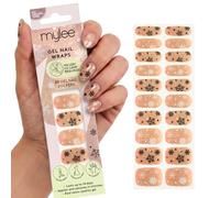 Mylee Gel Nail Wraps [First Snow] 20 Unghie Gel Adesive Pre-Polimerizzate | Manicure Istantanea, Lampada Non Necessaria, Ultra Resistenti, Lunga Durata, Facili da Applicare