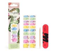 Mylee Gel Nail Wraps Stickers [Bloom Boom] - Unghie Gel Adesive Pre-Polimerizzate per Manicure Istantanea, Lampada Non Necessaria, Ultra Resistenti, Lunga Durata, Facili da Applicare