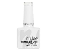 Mylee Smalto No-Wipe Glitter Top Coat 10 ml, UV/LED, Soak-Off, nail art, manicure, pedicure, per uso professionale, dura fino a 2 settimane, facile da applicare, non si sfalda