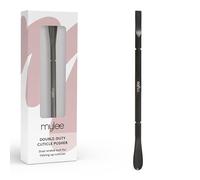 Mylee Spingi cuticole professionale, elegante e nero opaco in acciaio inox, con doppia estremità per spingere cuticole e raschiare detriti