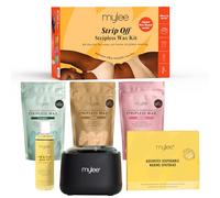 Mylee Strip Off Wax Kit - Set per Depilazione Professionale con Scaldacera Digitale e Cera Dura per Viso, Corpo, Linea Bikini e Altro - Accessori Indispensabili per Ceretta Domestica