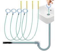 MYLERCT 4 bastoncini di scarico per scarico, 90 cm, a spirale, flessibile, per scarico a spirale con anello di trazione, per scarico a pavimento, lavabo, lavandino