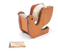 MYLERCT Dispenser Nastro Adesivo, Forma a Piccione Taglierina Nastro Adesivo, con un Rotolo di Pellicola, Marrone Vintage Portanastri da Scrivania, Adatto per Ufficio, Scuola, Casa