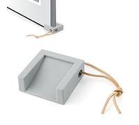 MYLERCT Fermaporta, Cuneo Fermaporta TPR Antiscivolo, Grigio | Fermaporta Pavimento Antiscivolo con Laccio, Riduzione del Rumore, Elegante Forma Cubica, per Porte da 5 a 20 mm