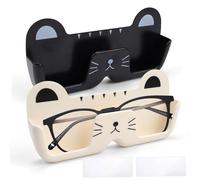 MYLERCT Portaocchiali, 2 Pezzi Porta Occhiali Auto, Espositore Occhiali, Aspetto Simpatico Gatto, Non è Necessario Praticare fori per L'Installazione, Adatto per Occhiali e Occhiali da Sole