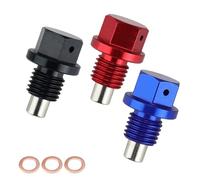 MYLERCT Tappo Scarico Olio Magnetico, 3 Pezzi Tappo Scarico Olio Motore Colorati, Tappo di Scarico Olio Universale con Anello di Tenuta, per Maggior Parte Delle Auto, Barche, Moto (M12 x 1,25)