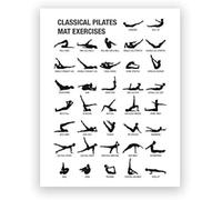 MYLHMPPJH Pittura, Poster e Arti Decorative Poster Classici di Pilates Grafici di Esercizi di Pilates Arte della Parete Decorazione della Stanza di Yoga 40x60 cm Senza Cornice