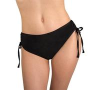 MYLILY Slip Bikini Donna Mare | Slip Costume Donna Nero | Costume Pezzo sotto con Lacci | Bikini Pezzo sotto con arricciature (XS)