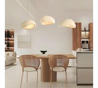 MyLjp Lampada A Sospensione Creativa Moderna Wabi Sabi Lampada A Sospensione Ristorante Lampada E27 Regolabile In Altezza Adatto Per Sale Da Pranzo Cucine Camere Da Letto Soggiorni(Beige-B)
