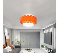 MyLjp Lampada A Sospensione In Acrilico Ristorante Luce A Ciondolo Arancione Candelabro Camera Bambini E27 Regolabile In Altezza Adatto Sale Da Pranzo Soggiorno Camera Da Letto(arancia,60CM)