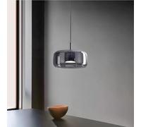 MyLjp Lampada A Sospensione Tavolo Da Pranzo Moderna LED In Vetro Regolabile In Altezza Per Lampada Da Tavolo Da Pranzo Soggiorno Cucina E Camera Da Letto Bar Lampadario(Gray,B-33cm)