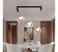 MyLjp Luce A Sospensione LED Lampada A Sospensione Moderna Lampade A Sospensione Da Tavolo Da Pranzo Nere Regolabile In Altezza Usato Per Sala Da Pranzo Soggiorno Lampadario Camera Da Letto(B)