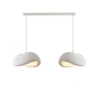 MyLjp Vintage Tavolo Da Pranzo Sospensione Luce Lampade A Sospensione In Stile Wabi Sabi Lampada A Sospensione In Polistirene Bianco Regolabile In Altezza Usato Per Soggiorno Sala Da Pranzo Cucina(B)