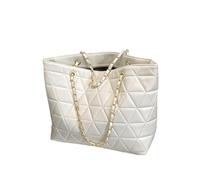 MYLLJBD Borsa Tracolla Donna Borsa A Tracolla da Donna, Grande capacità, Borsa A Mano con Catena alla Moda, Borsa A Tracolla Grande con Texture alla Moda-Bianco