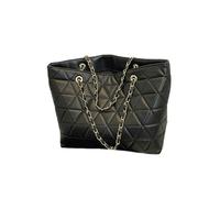 MYLLJBD Borsa Tracolla Donna, Grande Capacità, Borsa A Mano con Catena alla Moda, Borsa A Tracolla Grande con Texture alla Moda - Nero