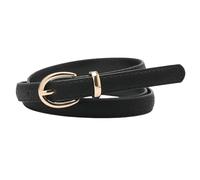 MYLLJBD Cinture da Donna Cintura in Pelle Sottile alla Moda e Versatile 1 4 Decorativa Larga studentesca Adatta per Gli Abiti-Nero