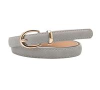MYLLJBD Cinture da Donna Cintura in Pelle Sottile alla Moda e Versatile 1 4 Decorativa Larga studentesca Adatta per Gli Abiti-Grigio