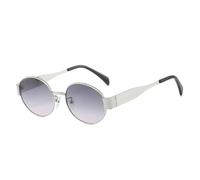 MYLLJBD Occhiali da Sole Retro Ovale Telaio in Metallo - per Le Donne Uomini Classico Rotondo Uv400 Protezione Piccoli Ombre All'aperto-e-Regolare
