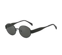 MYLLJBD Occhiali da Sole Retro Ovale Telaio in Metallo - per Le Donne Uomini Classico Rotondo Uv400 Protezione Piccoli Ombre All'aperto-a-Regolare