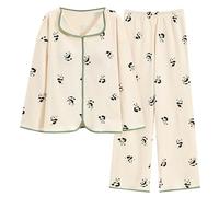 MYLLJBD Pigiama da Donna Cardigan Abiti da Casa Primavera E Autunno Dolce E Carino Abiti da Donna per Prevenire L'esposizione-a-XL