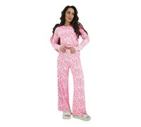 MYLLJBD Pigiami Piani per Pantaloni A Maniche Lunghe in Due Pezzi da Donna E Set di Abbigliamento Casa-Rosa-m