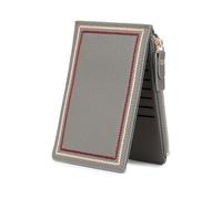 MYLLJBD Portafoglio Donna Corto Femminile Pulsante di Pieghevole alla Moda per La Hardware Snap Squisito-Grigio Scuro