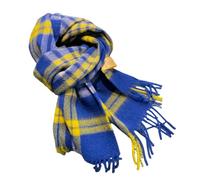 MYLLJBD Sciarpa Donna da Donna in Lana A Quadri Sciarpa Invernale da Donna Sciarpa Versatile da Uomo E da Donna Sciarpa Calda in Lana da Coppia 180 * 32 Cm-Giallo Blu Intenso