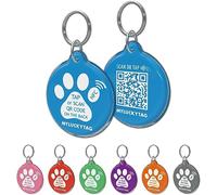 MYLUCKYTAG Tag identificativo per animali domestici con codice NFC e QR Tag personalizzato, Profilo dell'animale domestico online, ID animale domestico durevole, Tag per cani