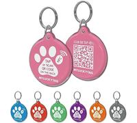 MYLUCKYTAG Tag identificativo per animali domestici con codice NFC e QR Tag personalizzato, Profilo dell'animale domestico online, ID animale domestico durevole, Tag per cani