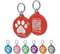 MYLUCKYTAG Tag identificativo per animali domestici con codice NFC e QR Tag personalizzato, Profilo dell'animale domestico online, ID animale domestico durevole, Tag per cani